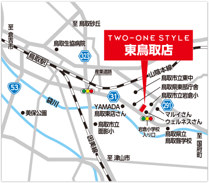 東鳥取店地図